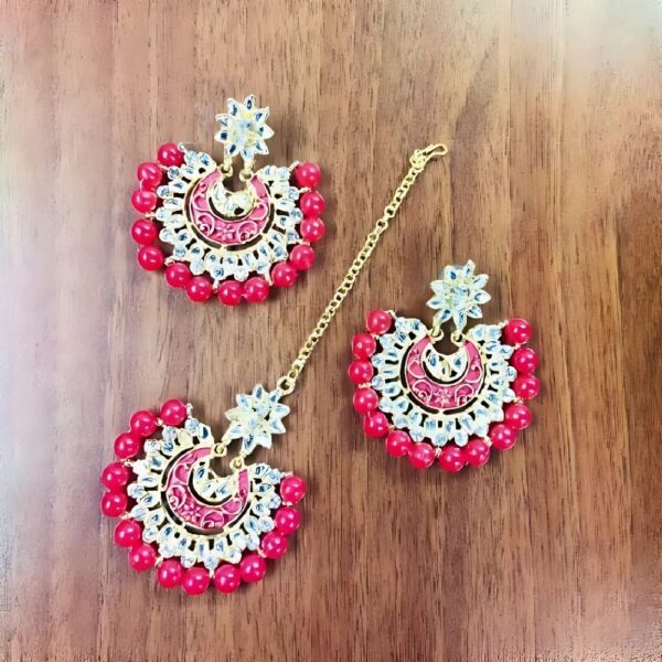 Maang Tikka and Earring Set
