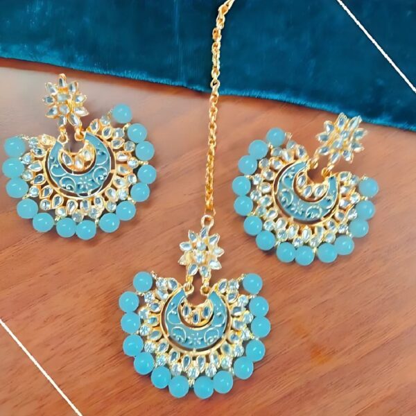 Maang Tikka and Earring Set - Image 3